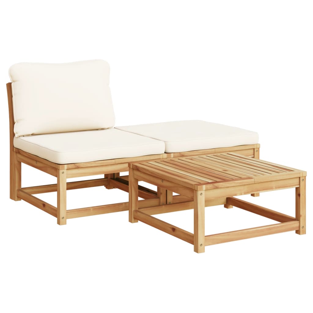 Set Salotto da Giardino 4pz con Cuscini Legno Massello Acacia 3214284