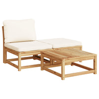 Set Salotto da Giardino 5 pz con Cuscini Legno Massello Acacia 3214286