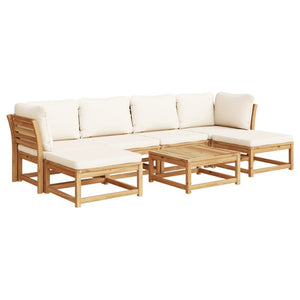 Set Salotto da Giardino 7 pz con Cuscini Legno Massello Acacia 3214299