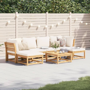 Set Salotto da Giardino 7 pz con Cuscini Legno Massello Acacia 3214299