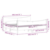 Giroletto senza Materasso 180x200 cm in Legno Massello di Pino 3216372