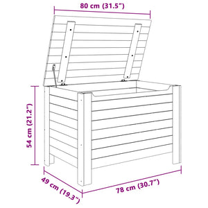 Contenitore con Coperchio RANA 80x49x54 cm Legno Massello Pino 4002321