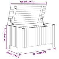 Contenitore con Coperchio RANA Bianco 100x49x54cm Massello Pino 4002332