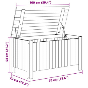 Contenitore con Coperchio RANA Bianco 100x49x54cm Massello Pino 4002332