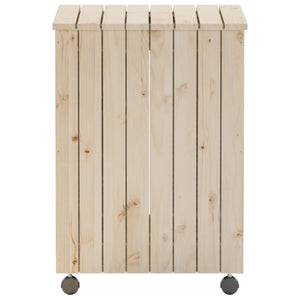 Cesta Biancheria con Ruote RANA 45x45x64 cm Legno Massello Pino 4002333