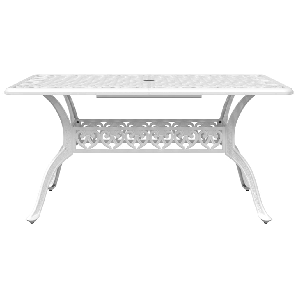 Set da Pranzo da Giardino 5 pz Bianco in Alluminio Pressofuso 3216318