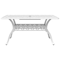 Set da Pranzo da Giardino 5 pz Bianco in Alluminio Pressofuso 3216318