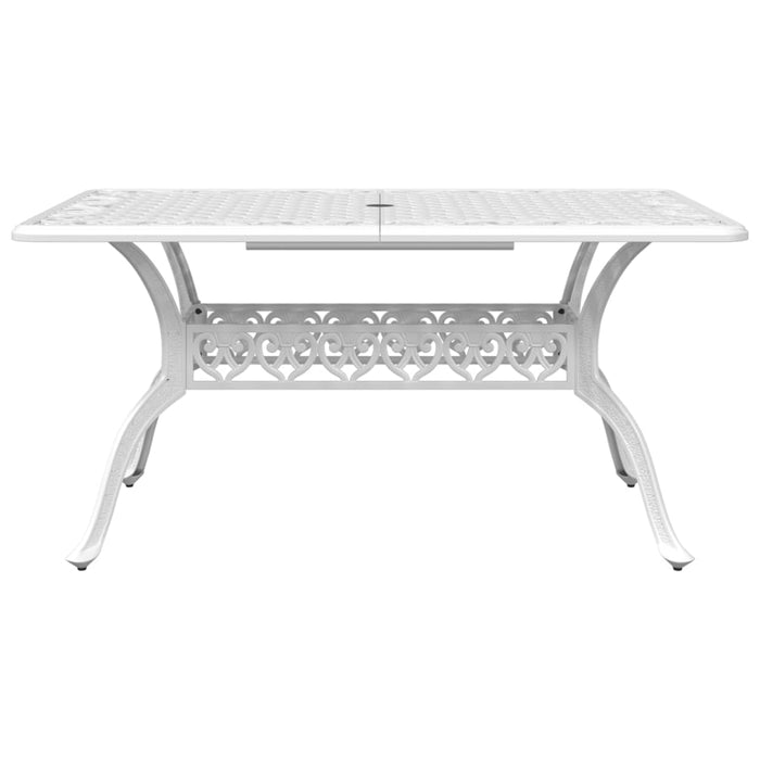 Set da Pranzo da Giardino 5 pz Bianco in Alluminio Pressofuso 3216318