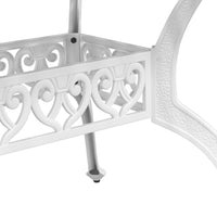 Set da Pranzo da Giardino 5 pz Bianco in Alluminio Pressofuso 3216318