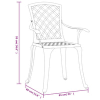 Sedie da Giardino 6 pz in Alluminio Pressofuso Bronzo 3216319