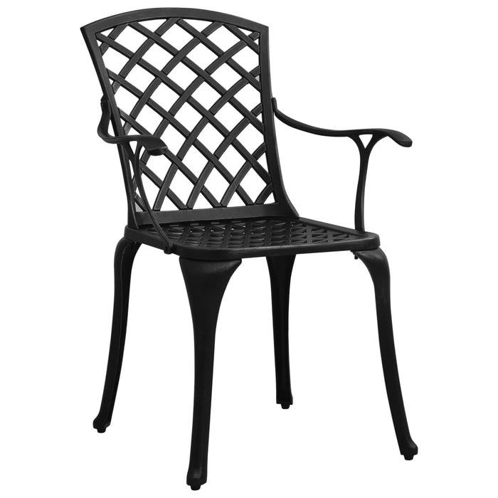 Sedie da Giardino 6 pz in Alluminio Pressofuso Nero 3216320