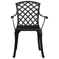 Sedie da Giardino 6 pz in Alluminio Pressofuso Nero 3216320