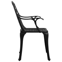 Sedie da Giardino 6 pz in Alluminio Pressofuso Nero 3216320