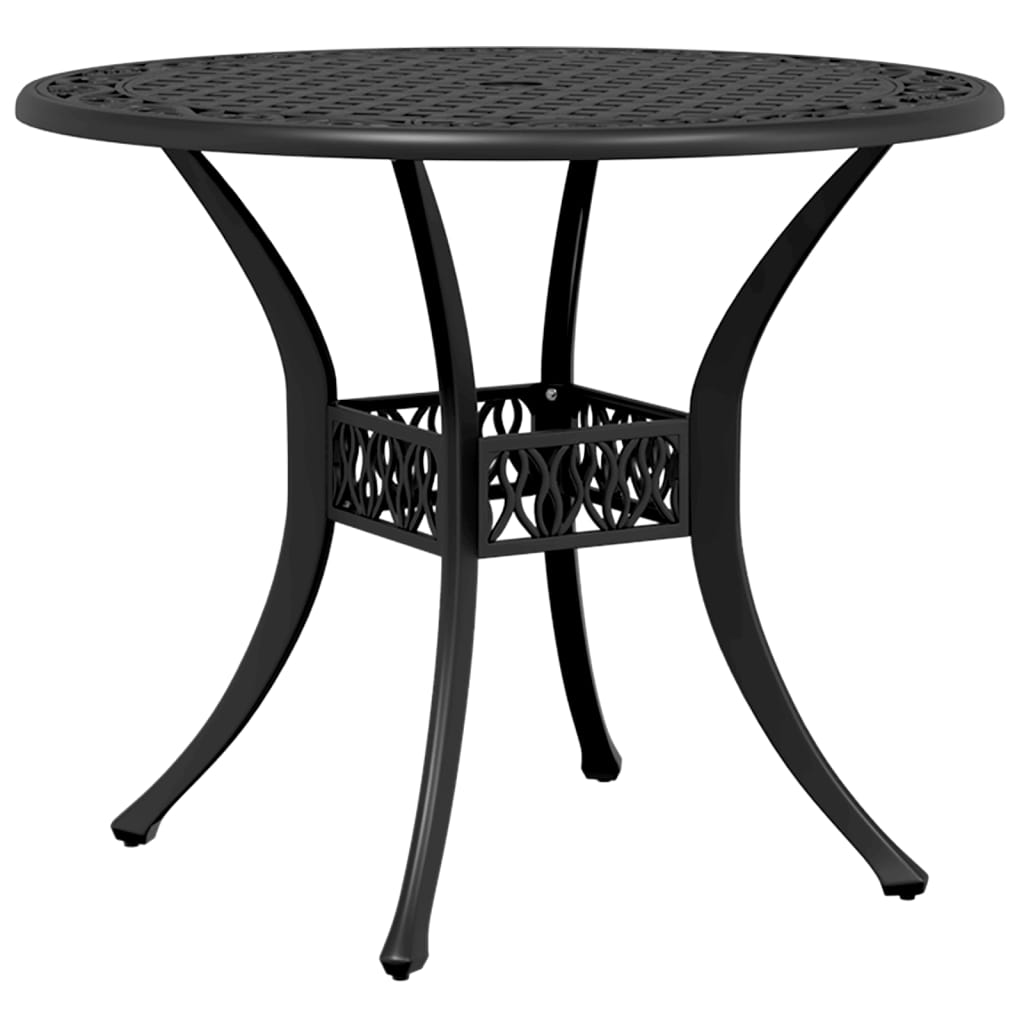 Set da Pranzo da Giardino 5 pz Nero in Alluminio Pressofuso 3216327