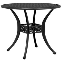 Set da Pranzo da Giardino 5 pz Nero in Alluminio Pressofuso 3216327