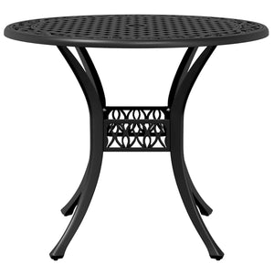 Set da Pranzo da Giardino 5 pz Nero in Alluminio Pressofuso 3216327