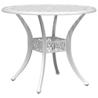 Set da Pranzo da Giardino 5 pz Bianco in Alluminio Pressofuso 3216328