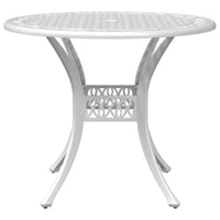 Set da Pranzo da Giardino 5 pz Bianco in Alluminio Pressofuso 3216336