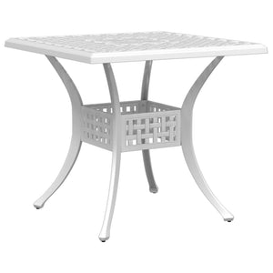 Set da Pranzo da Giardino 5 pz Bianco in Alluminio Pressofuso 3216343