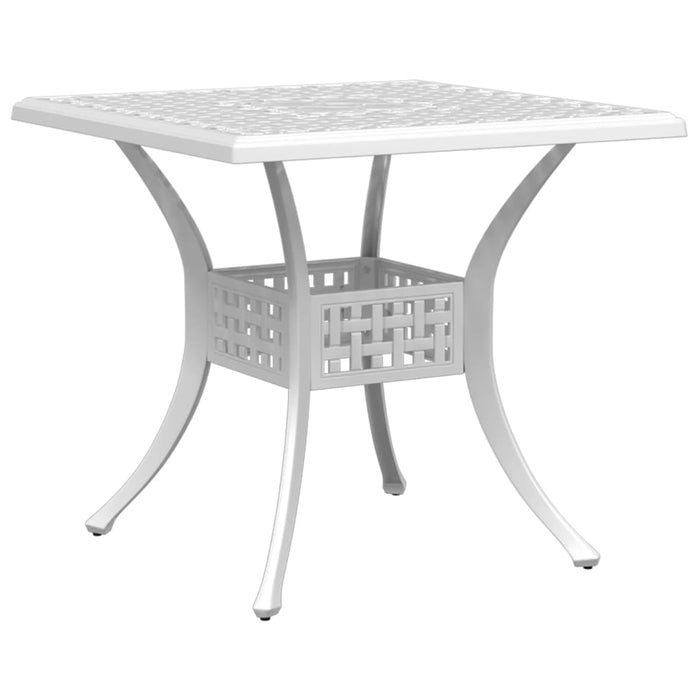 Set da Pranzo da Giardino 5 pz Bianco in Alluminio Pressofuso 3216343