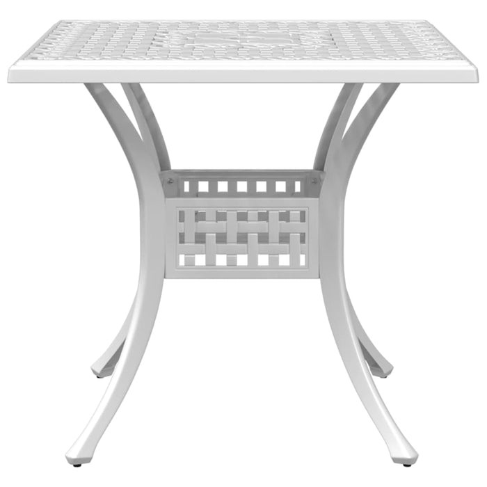 Set da Pranzo da Giardino 5 pz Bianco in Alluminio Pressofuso 3216343