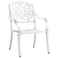 Set da Pranzo da Giardino 5 pz Bianco in Alluminio Pressofuso 3216343