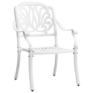 Set da Pranzo da Giardino 5 pz Bianco in Alluminio Pressofuso 3216343