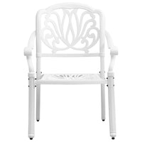 Set da Pranzo da Giardino 5 pz Bianco in Alluminio Pressofuso 3216343