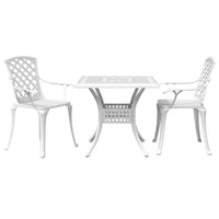 Set da Bistrot 3 pz Bianco in Alluminio Pressofuso 3216347