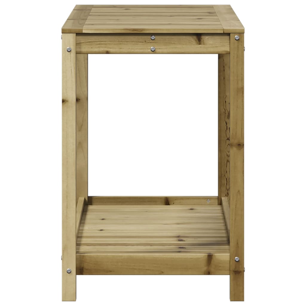 Tavolo Invaso con Ripiano 108x50x75 cm Legno Impregnato di Pino 832406