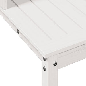 Tavolo Invaso con Ripiani Bianco 82,5x50x109,5 cm Massello Pino 832408