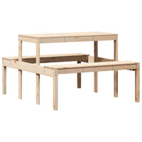 Tavolo da Picnic 110x134x75 cm in Legno Massello di Pino 832557