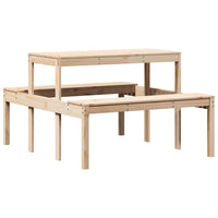 Tavolo da Picnic 110x134x75 cm in Legno Massello di Pino 832557