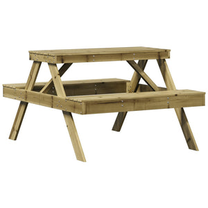 Tavolo da Picnic 105x134x75 cm in Legno Impregnato di Pinocod mxl 115390