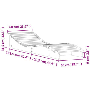 Lettini Prendisole 2pz Bianchi 205x60x31,5 Legno Massello Pino 832575