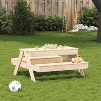 Tavolo Picnic con Sabbiera per Bambini Legno Massello di Pinocod mxl 113460