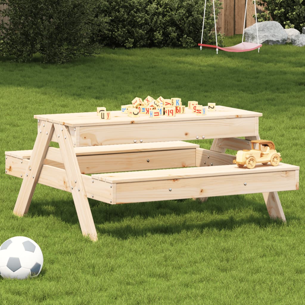 Tavolo Picnic con Sabbiera per Bambini Legno Massello di Pinocod mxl 113460