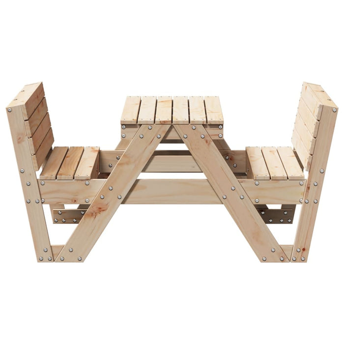 Tavolo da Picnic per Bambini 88x122x58cm Legno Massello di Pino 832601