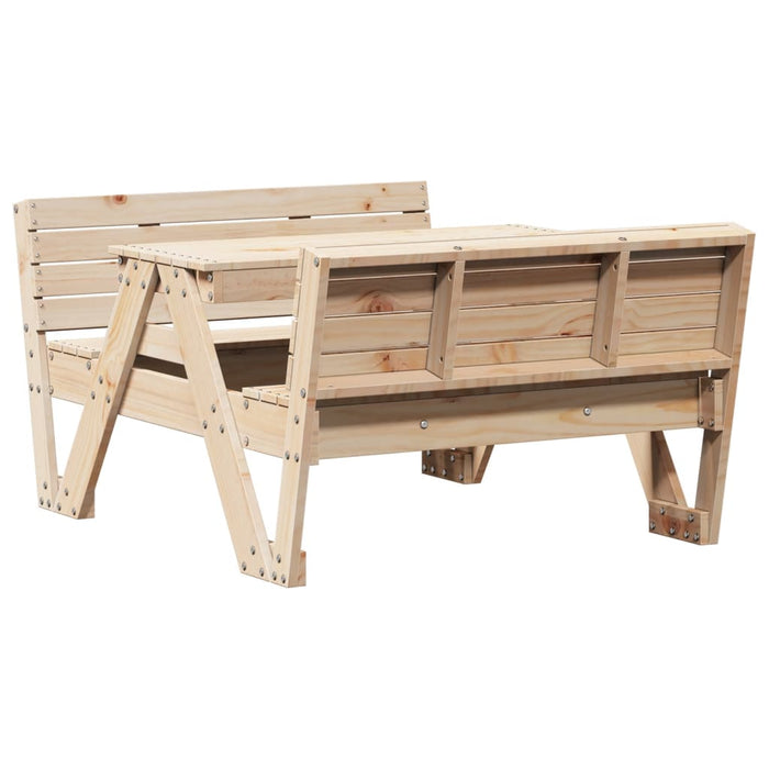 Tavolo da Picnic per Bambini 88x122x58cm Legno Massello di Pino 832601