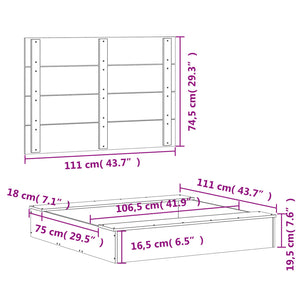 Sabbiera con Copertura 111x111x19,5 cm Legno Massello Douglas 832609