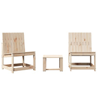 Set Salotto da Giardino 3 pz in Legno Massello di Pino 832620