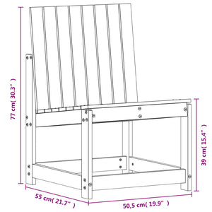 Set Salotto da Giardino 3 pz in Legno Massello di Pino 832620