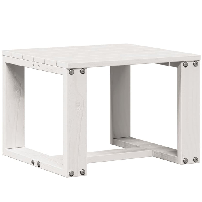 Set Salotto da Giardino 3 pz Bianco in Legno Massello di Pino 832621