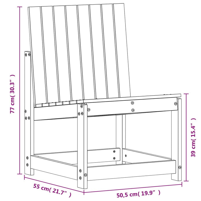 Set Salotto da Giardino 3 pz in Legno Massello di Douglas 832623