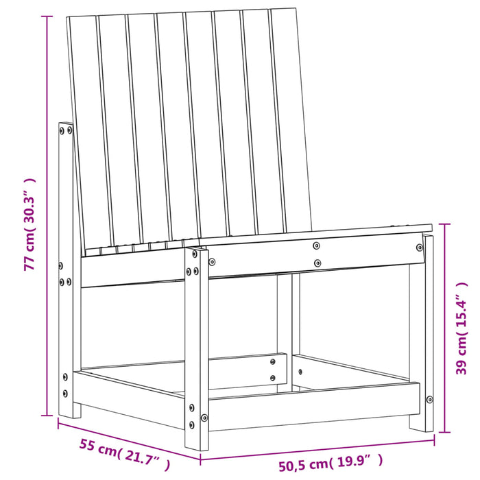 Set Salotto da Giardino 3 pz in Legno Impregnato di Pino 832624