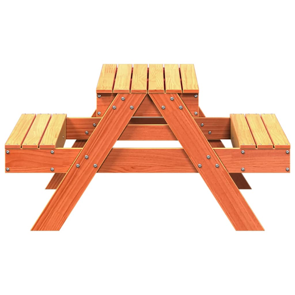 Tavolo Picnic con Sabbiera Bambini Marrone Legno Massello Pino 844655