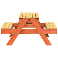 Tavolo Picnic con Sabbiera Bambini Marrone Legno Massello Pino 844655