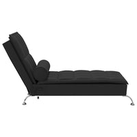 Chaise Longue Massaggi con Capezzale Nero in Tessuto 379445