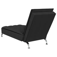 Chaise Longue Massaggi con Capezzale Nero in Tessuto 379445