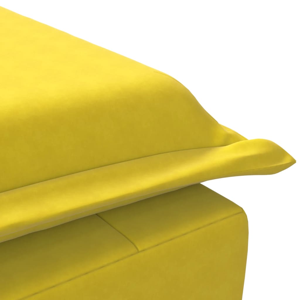 Chaise Longue Massaggi con Cuscino a Rullo Giallo in Velluto 379456